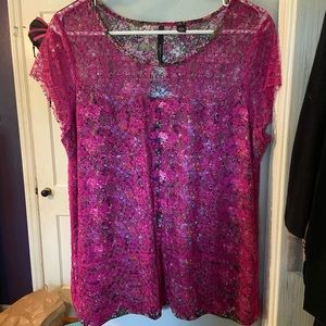 Flowers with lace shirt